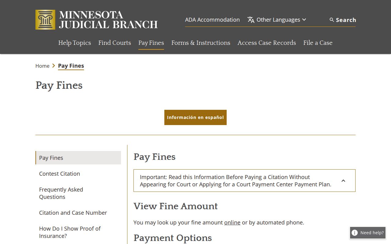 Cook County traffic ticket statewide citation payment lookup